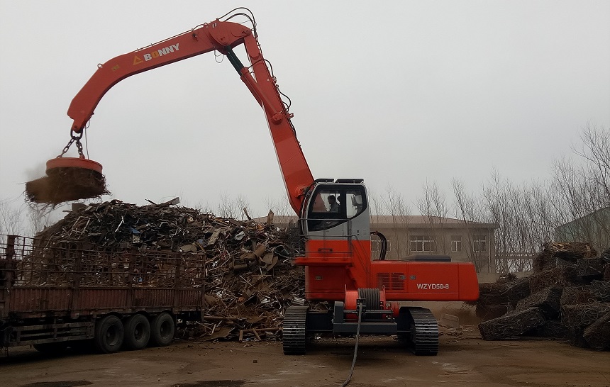電動抓鋼機、電吸盤